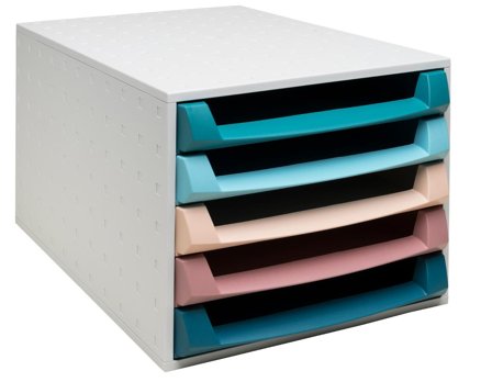 EXACOMPTA Blankettbox Skandi 5 lådor - Lyreco - Kontorsmaterial - Till skrivbordet - Blankettfack och Boxar