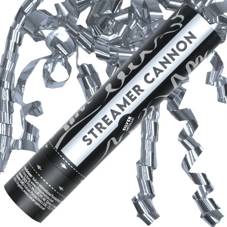 Konfettitykki Serpentiinit Metallic Hopea 25 cm