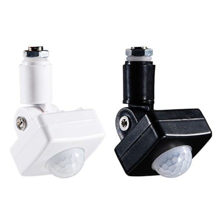 85-265V IP65 Liiketunnistin Säädettävä PIR-kytkin Ohut LED PIR-valonheitin Vedenpitävä Ulkoliiketunnistin 1 kpl (Valkoinen)