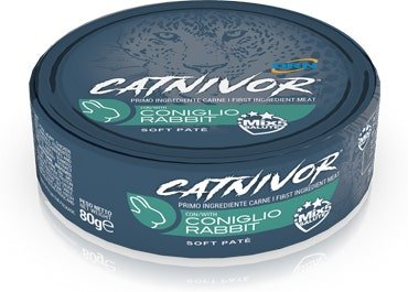 Catnivor Cibo Umido Coniglio Per Gatti Adulti Lattina 80g