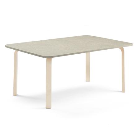 Tisch ELTON, 1800x700x590 mm, Linoleum grau, Birke