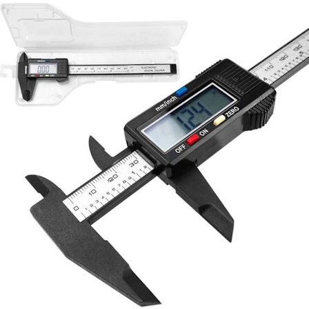 Vernier Caliper, 150mm Digital Caliper, Carbon Fiber Mikrometer Værktøj til Eksterne, Interne, Dybde- og Trinvise Målinger