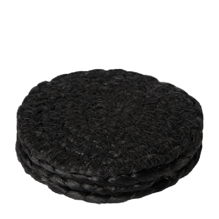 Åhléns Home Glasunderlägg i jute NATURE, 4-pack Serveringstillbehör Svart ONESIZE