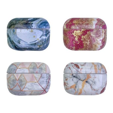Iskunkestävä marmorikuori AirPods Prolle