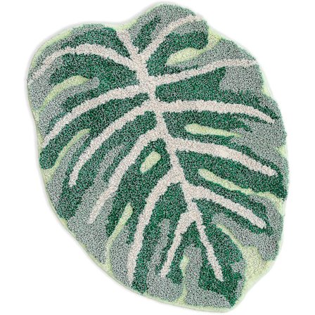 Antislip Bademåtte eller Køkken Tuftet Tæppe | Plantblad Formet Børne- og Dyre Tæppe