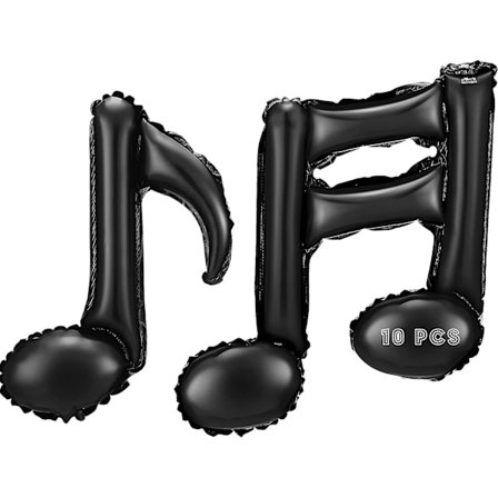 10 stk. Musikalske Aluminiumfolie Balloner Guitar Ballon Musikfest Dekorationer Berømte Musiknote Armbånd Musiktema Fest Dekorationer Musik