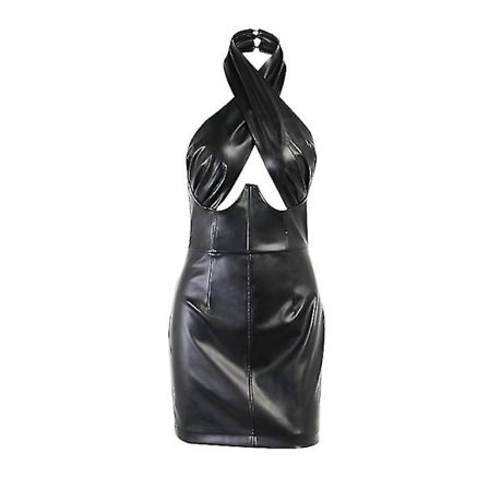 Lædernederdel Sexet Kort Nederdel Kvindelig Selvdyrkning Temperament Halter Hul