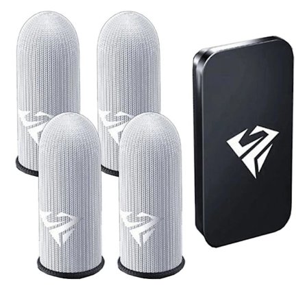 Gaming Finger Sleeves för mobilspel 0,25 mm glas silverfiber sömlösa tumskydd för Pubg/cod/lol/ros