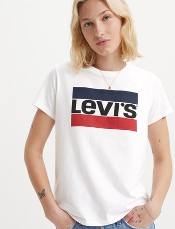 Levi's The Perfect Tee Sportswear Log - White - XL