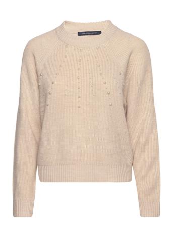 Jolee Pearl Long Sleeve Crew Beige French Connection