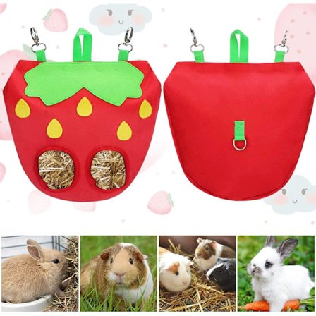 25*25*4cm Høypose til å henge opp, Høypose til å henge opp, Fôringspose til kanin, Høypose til marsvin, Høypose til smådyr, Fôringspose til marsvin og