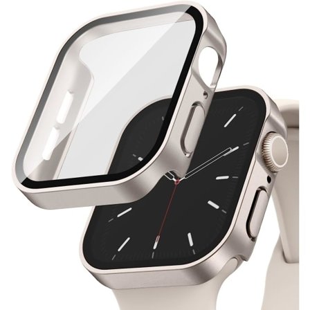 2-pack hårt skal kompatibelt med Apple Watch 41mm Series 8 Series 7 Stjärnljus/Stjärnljus 41mm
