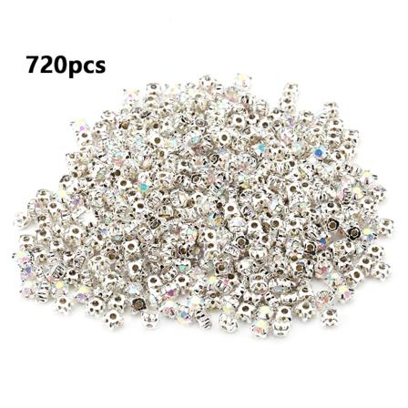 5mm Sliver Claw AB Krystall Rhinestones for Håndverk og Dekorasjon 720 PCS (Farge)