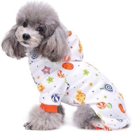 Koiran pyjama sisä- ja ulkokäyttöön, kauluspaita, rakkauskuvio, mukava pentu pyjama, pehmeä haalaripaita, paras lahja 100 % puuvillakangas (M, 30 