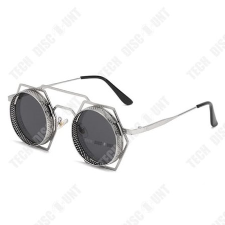 Sunglasses - TD - Full Frame - UV Protection - Fashion Punk Style - Clear Mirror