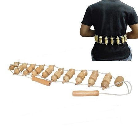 Massager ryg massage rulle manuel trækkraft massage(18.9x3 tommer)