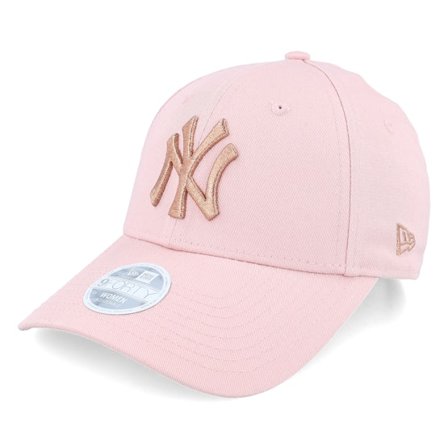 New Era - Rosa adjustable Cap - Womens Metallic Logo 9FORTY Pink Adjustable @ Hatstore