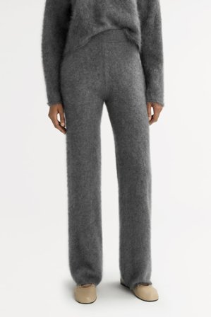 Soft Goat - Brushed pants - Women cashmere pants - L - Grey