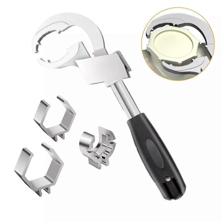 Universal åben endenøgle justerbar skruenøgle til badeværelses VVS-reparation af vask