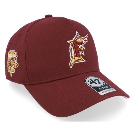 47 Brand - Rojo adjustable Gorra - Hatstore Exclusive x Miami Marlins Dark Maroon A-Frame Adjustable @ Hatstore