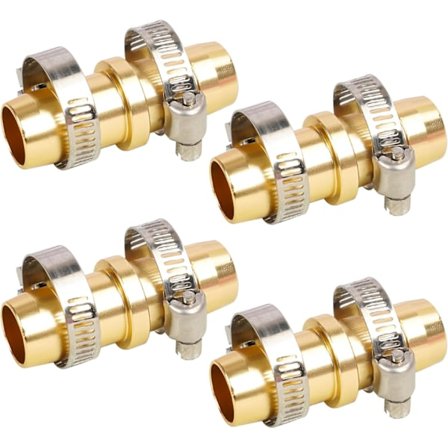 4-pack trädgårdsslangreparationskit, slangkoppling Reparationskit med rostfritt klämma, passar 3/4"-5/8" vattenslang Reparation F