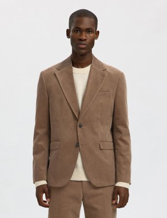 Selected Slhreg-Duca Corduroy Blz - Brown - 48