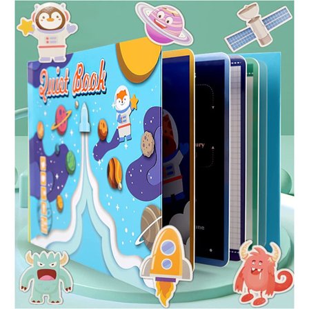 Montessori Tyst Bok, Tyst Bok Montessori Leksak, Interaktiv Sysselsättningsbok, Tyst Montessori Bok för Småbarn, Pedagogisk Leksaksbok