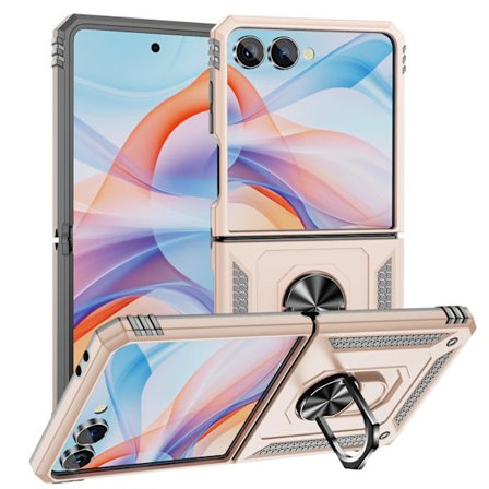 Skal för Samsung Galaxy Z Flip 7, fallsäkert, beige