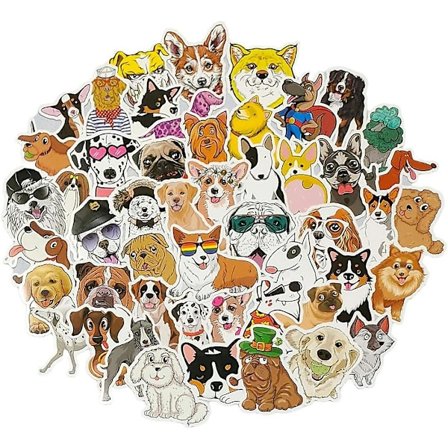 Hundeskiltpakke, hundeskilt til bærbar PC, termos, vannflasker, telefondeksler, hundeskilt for barn tenåringer, søte morsomme vanntette 