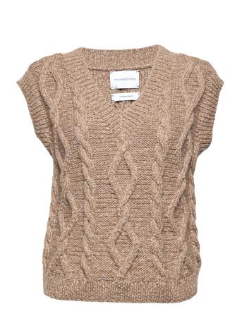 Laimė Vest Vests Knitted Vests Beige The Knotty S