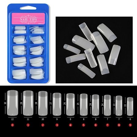 100st/kartong False Nails Tips Hel & Cover falska naglar