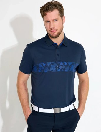 Abacus Mens Walton Drycool Polo - Navy - M