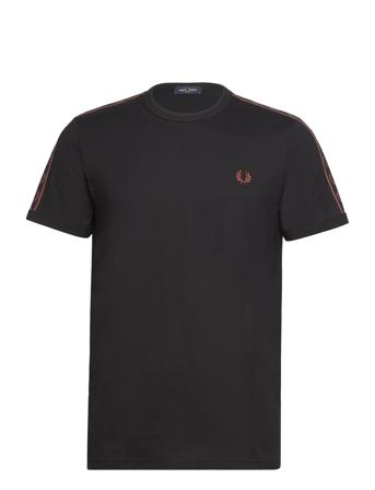C Tape Ringer T-Shirt T-shirts Short-sleeved Svart Fred Perry*Betinget Tilbud