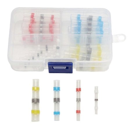 50 kpl Vedenpitävä Juotos Tiiviste Lämpökutistuva Liitin Puristusliittimet Sähköjohto Auton Eristetty Liitin