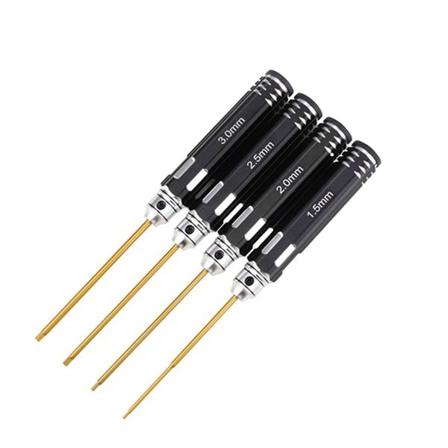 4-delt Hex Skruetrækker Sæt 1,5/2,0/2,5/3,0mm Fjernbetjening Bil Fjernbetjening Model Værktøjssæt (FMY)
