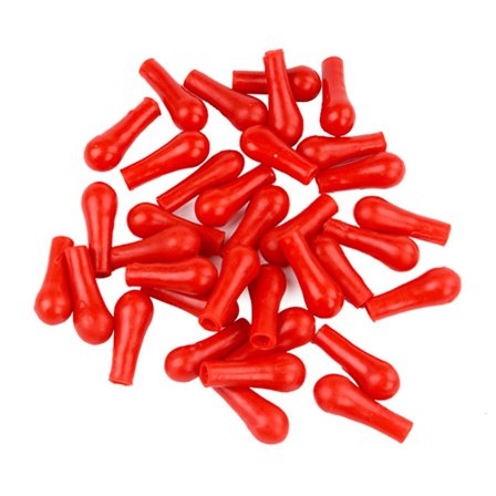 50 stk. Dropper Gummikorker Gummi Dropper Pærehetter for Glasspipetter Glass Dropper Målerør Flytende Øyedråper