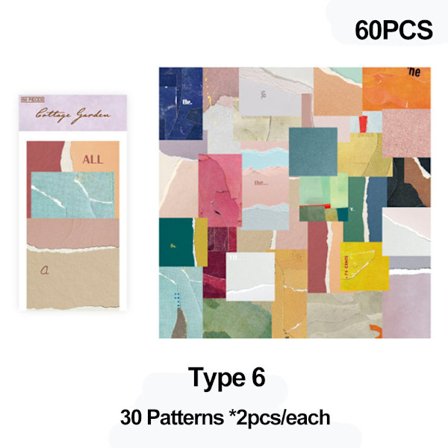 Mordely 60 st Scrapbook Material Papper Retro Blommor