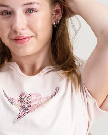 Zadig&Voltaire SHORT SLEEVES TEE-SHIRT Violet T-shirts Fille - Kids Brand Store