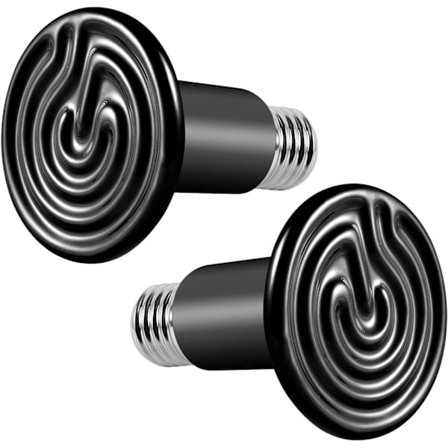 [LCS] 2 kpl 100 W lämpölamppu terraarioon, keraaminen lämpösäteilijä, ei