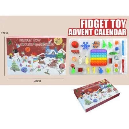 Fidget-kalenteri Adventtilelu Joululelut Joulukalenteri DIY Charm Rannekorun valmistussarja Lahja Lasten Sensorilelu A02