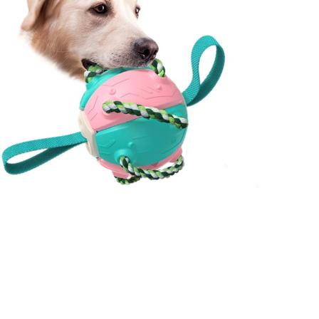 Hundeseleleke tau leke frisbee ball med kløestykke beiteball kjæledyr tyggeball, produktstørrelse 14,6*14,6*14,2cm (5,7*5,7*5,5 tommer)