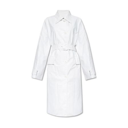 Mm6 Maison Margiela - Trenchcoats - Vit - Dam - Storlek: S, Dam, Storlek: S