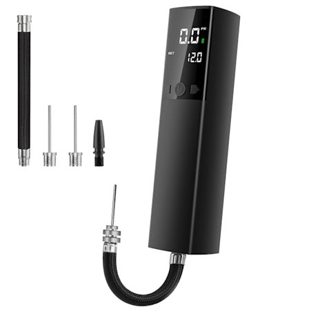 Elektrisk Ballpumpe, Basketball Smart Luftpumpe Med Nøyaktig Trykkmåler Og Digital LCD-Skjerm