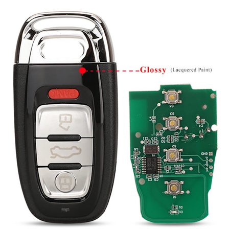 Smart fjernkontroll semi nøkkelfri 433MHz 8T0 959 754C for Audi Q5 A4L A5 A6 A7 A8 RS4 RS5 S4 S5