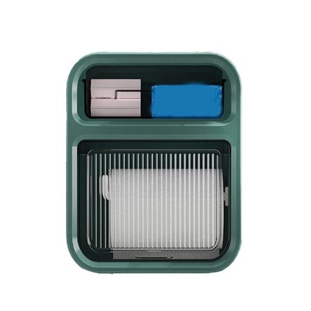 Veggmontert vanntett dobbeltlags vevboksdispenser for baderom kjøkken