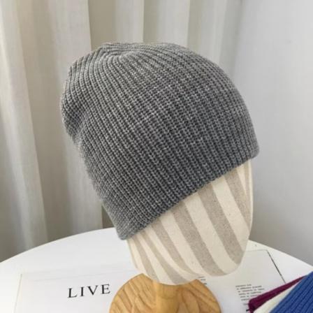 Lue Strikkelue GRÅ Grey