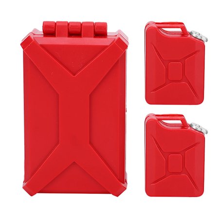 1/10 Mini Simulering Lastebil Verktøykasse Drivstofftank for Wrangler Jeep RC Simulert Bil Rød