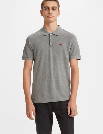 Levi's Levis Hm Polo Mid Tone Grey He - Grey - S