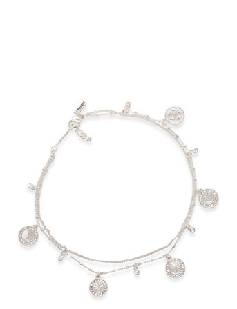 Pilgrim | Veronica Coin Pendant Ankle Chain Silver-Plated | ONE SIZE