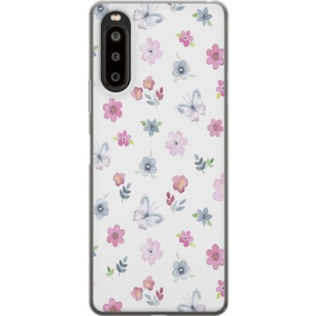 Mobilskal till Sony Xperia 10 II med Blommor och fjärillar